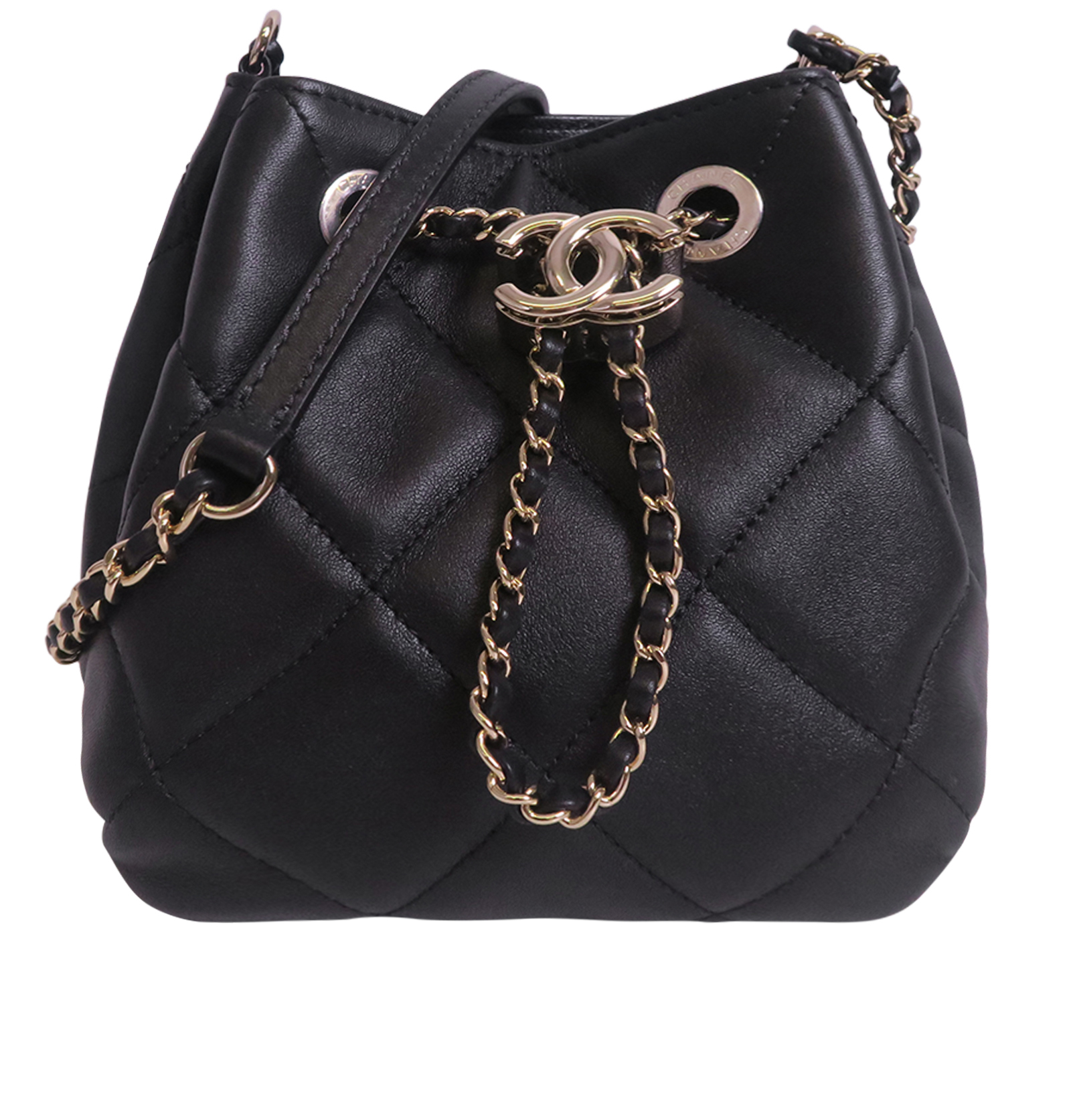 Chanel mini discount drawstring bucket bag